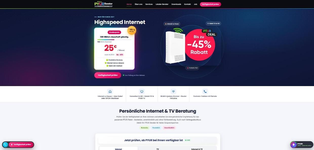 Beraterportal mit Verfügbarkeitsprüfung